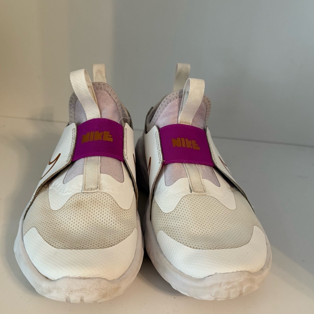 Nike Flex Runner 2 Low White Violet Frost Girls Sneaker DJ6040-101 - Size 1.5Y - Picture 5 of 9